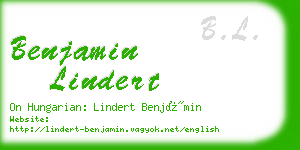 benjamin lindert business card